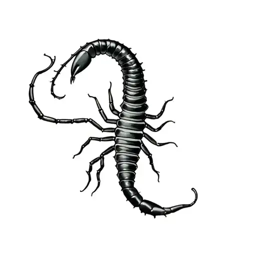 Scolopendra With Vine Glass Filled