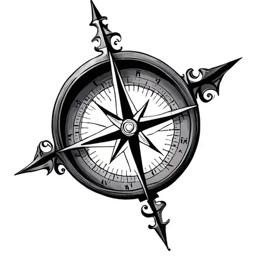 Compass Pointing Up To Rr