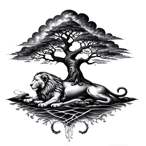 Libra Scale Cloud Fillers Lion Tree 2006 Full Arm Sleeve