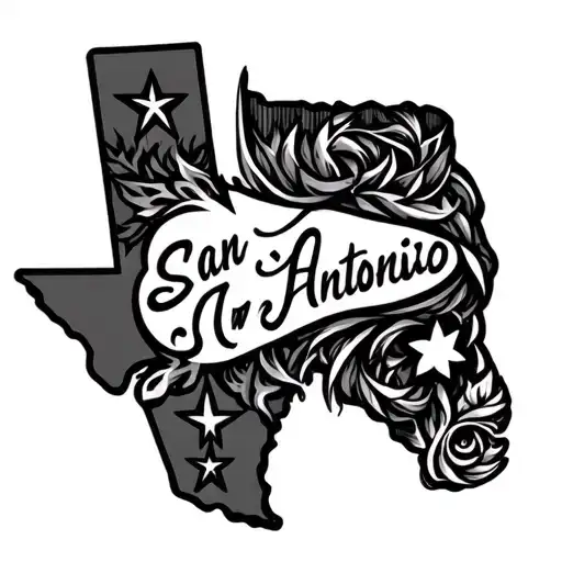 Small Tattoo About San Antonio Texas