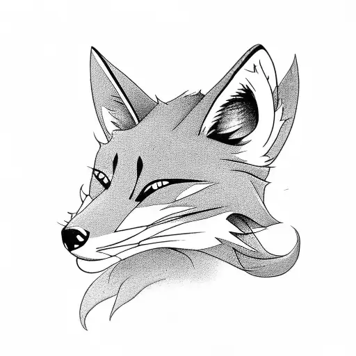 Ninja Fox With Flowers