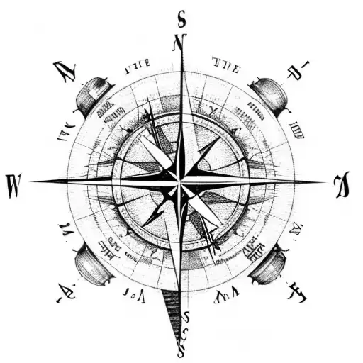 A Map Of The World With A Compass Rose And A Plane Flying Across It