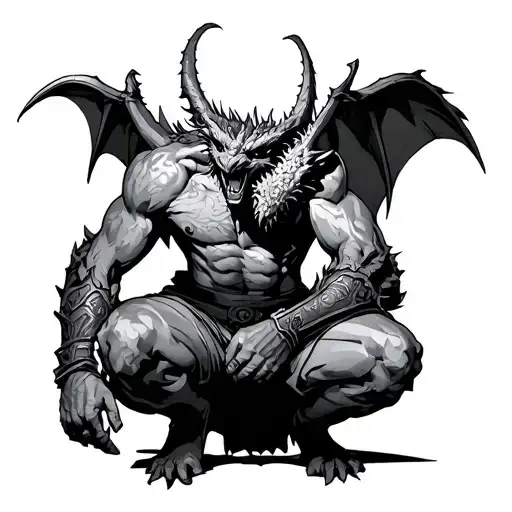 Gargoyle Warrior Crouching