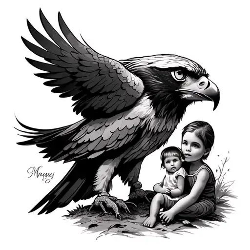Mom Hawk Protect Children Represented