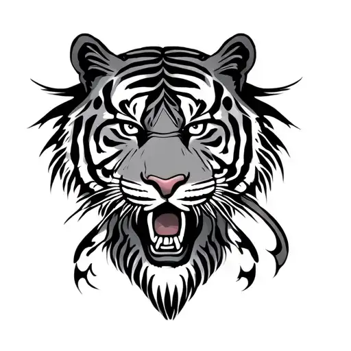 Polynesian Band With Tiger Style