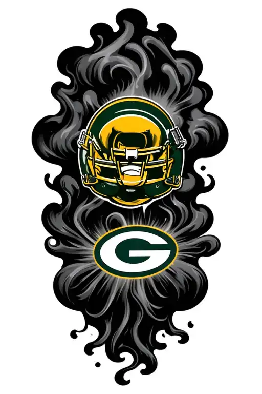 Green Bay Packers Logo Going Up In Smoke