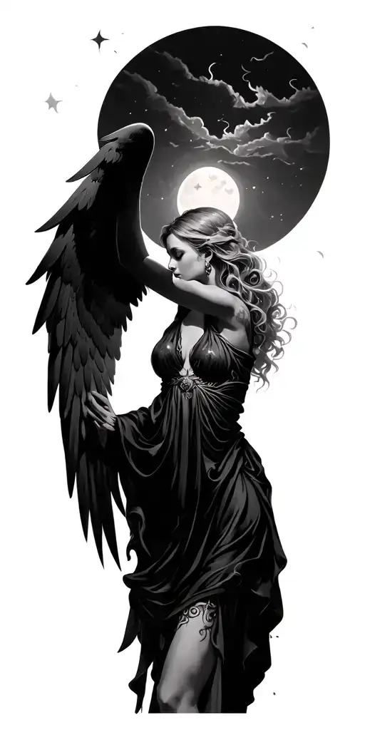 Night Angel Stretching Out