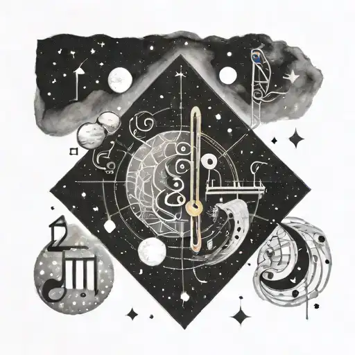 Incorporate Musical Notes And Symbols Into A Constellation Design Based On Their Zodiac Sign
