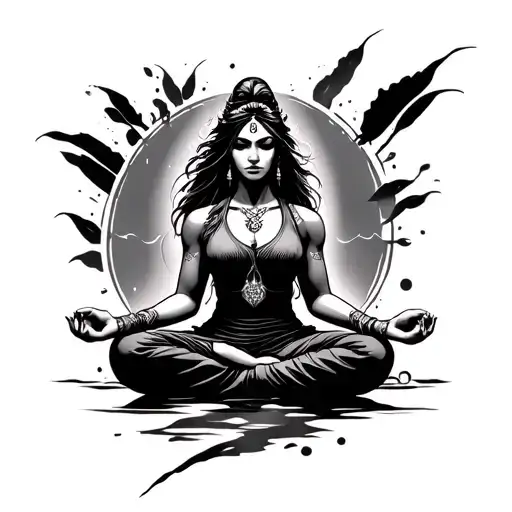 Woman Warrior Meditating