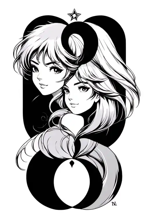 Sailor Moon Phases Intertwined