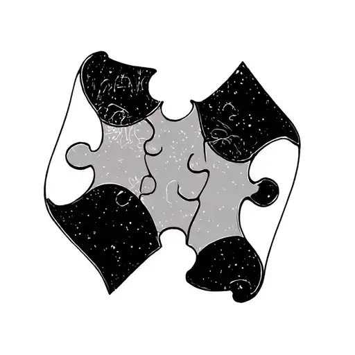 Black And White Puzzle Piece With Tb For 3 People
