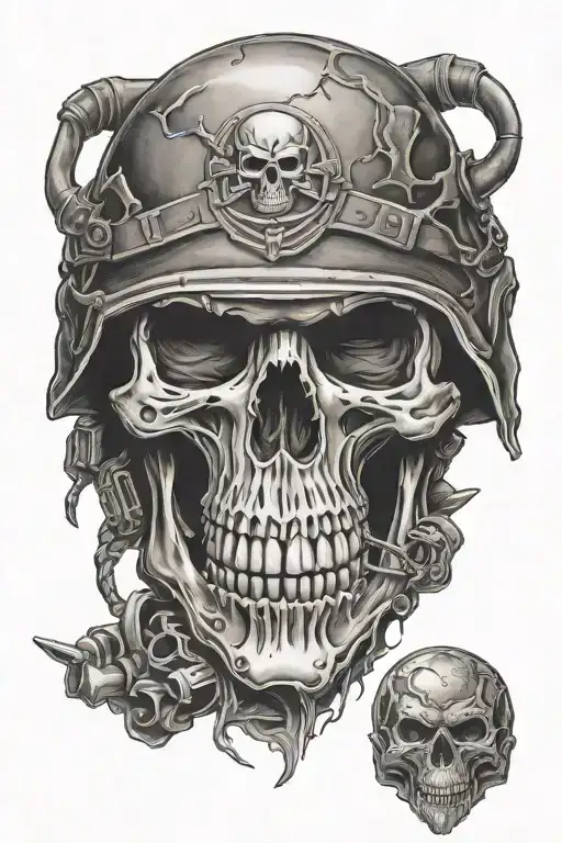 Army Ranger Desert Skull