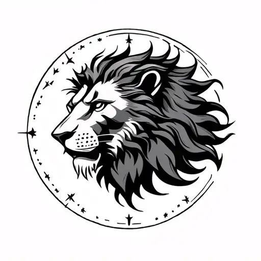 Astro Lion Sign And Virgin Neck