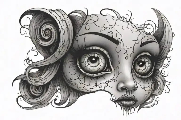 Creepy Doll Face Made