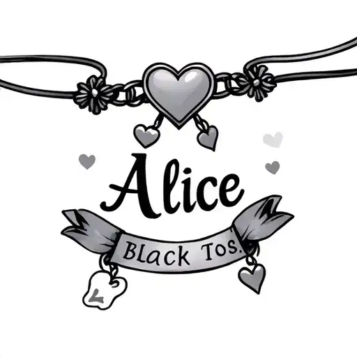 Small Bracelet With A Heart And The Name Alice