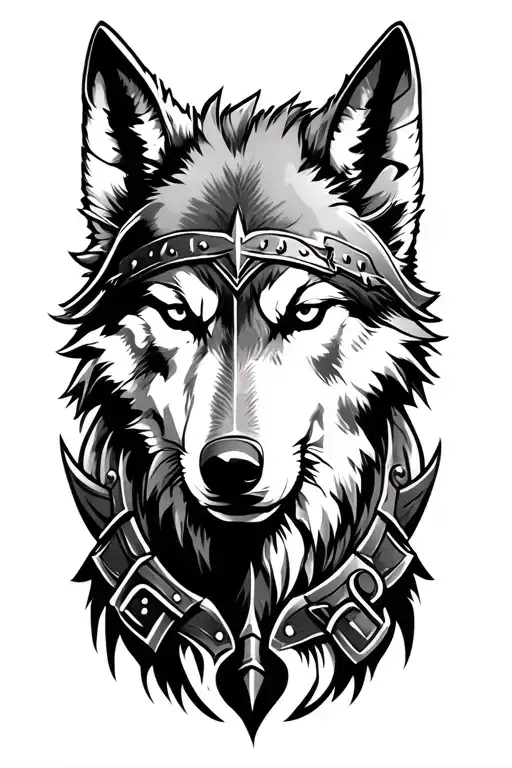 Tatoo Loup Viking Warrior