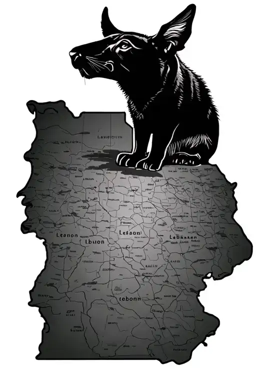 Lebanon Integrated With Animal On The Map