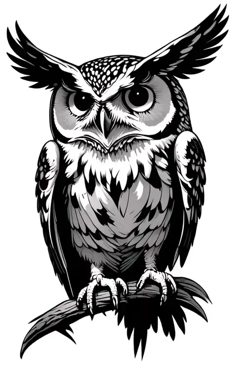 Skull Owl Perched On Top