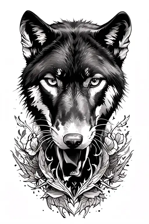 Panther And Wolf Surrounded