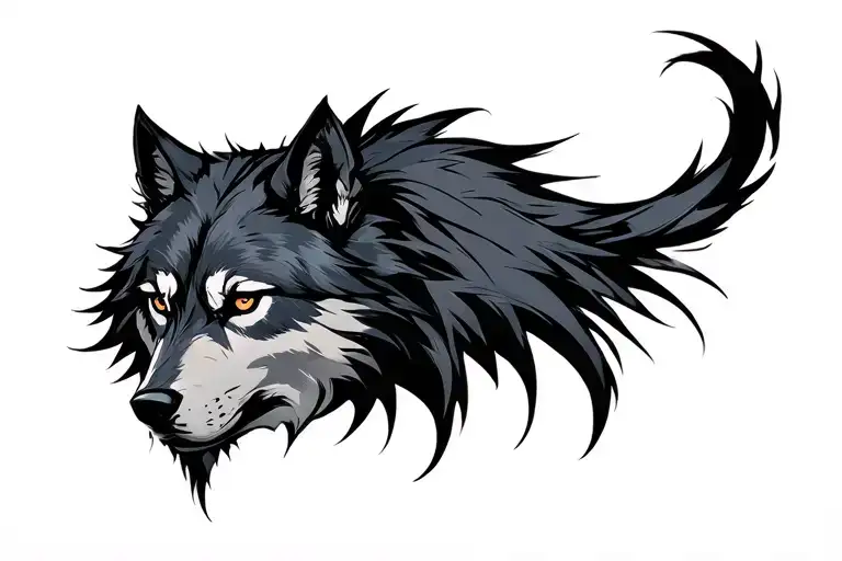 Yennifer From Witcher With Wolf Logo Incorporated Within