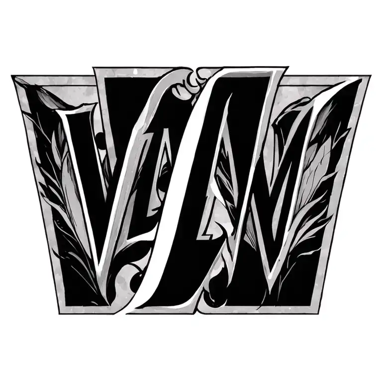 A Tatto With Initials V L M A