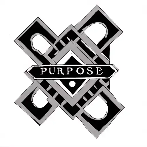 Geometric Shapes With The Word Purpose In The Middle