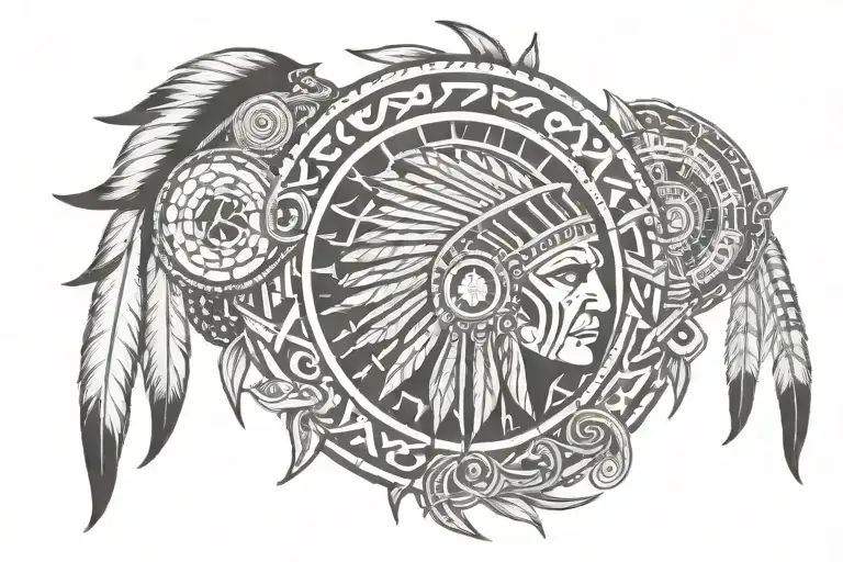 American Indian Mexican Irish Norwegian Family Symbol