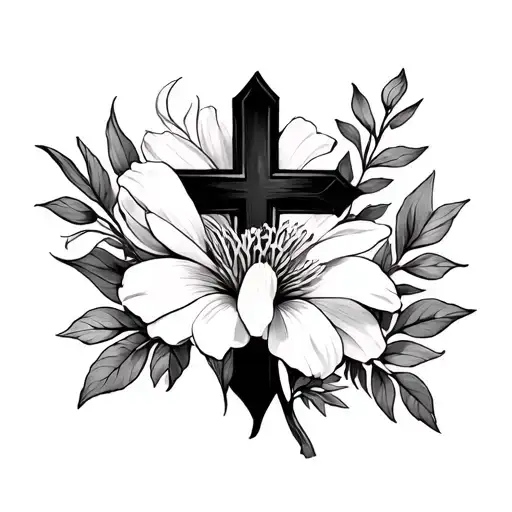 Cross Birth Flower July And October Birth Flower