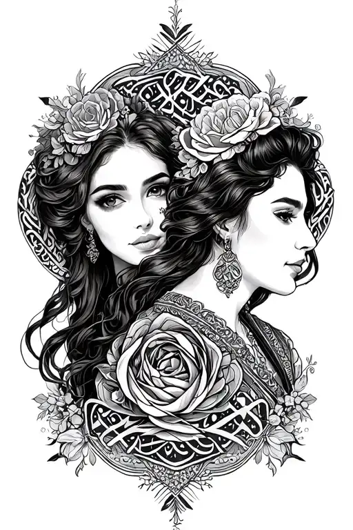 Elizabeth And Nicholas Arabic Calligraphy