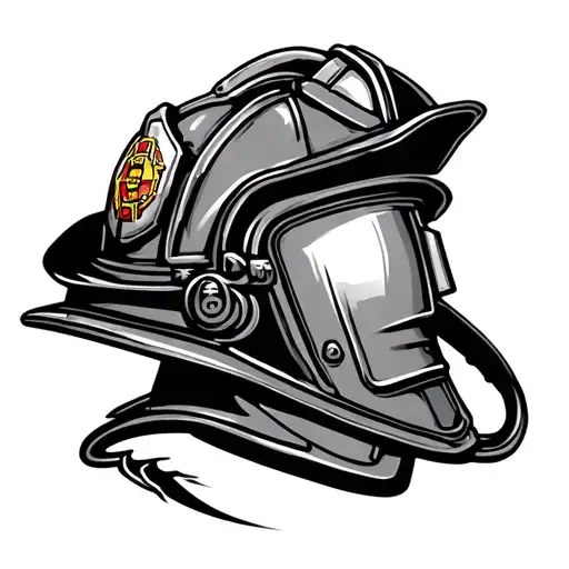 Firefighter Helmet Rescue Symbol Merging