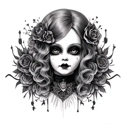 Gothic Doll Face