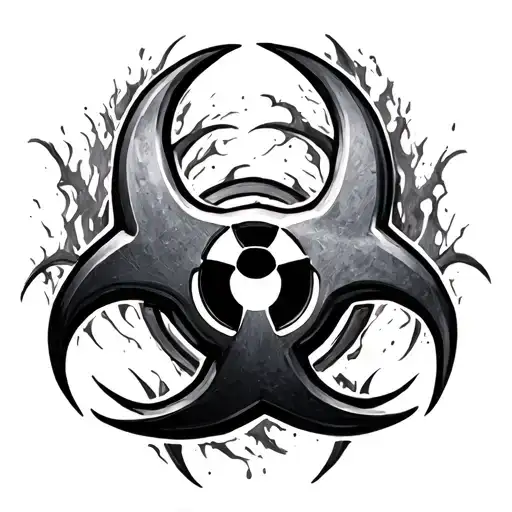 Biohazard Symbol Tattoo Design