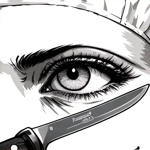 Chef Knife Piercing Eyes