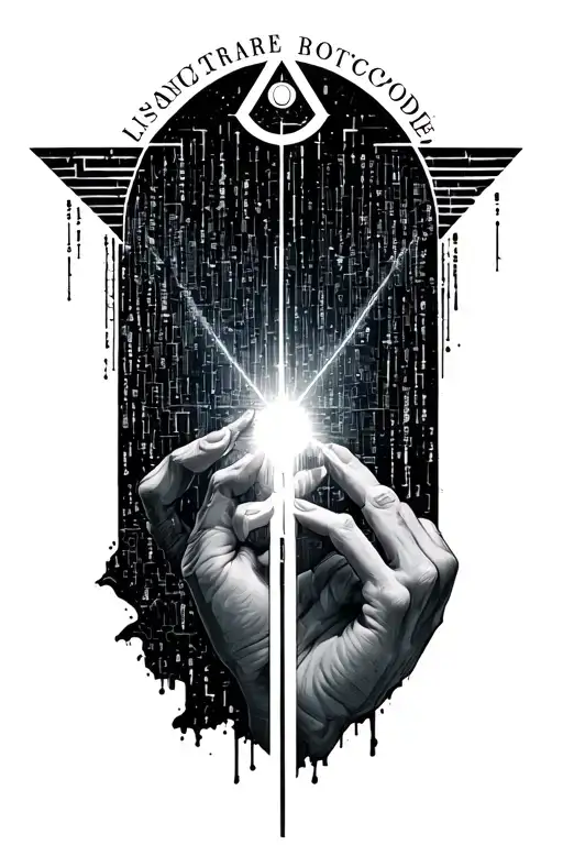 Pop Culrture Sleeve The Matrix Code And Iluminati Logo