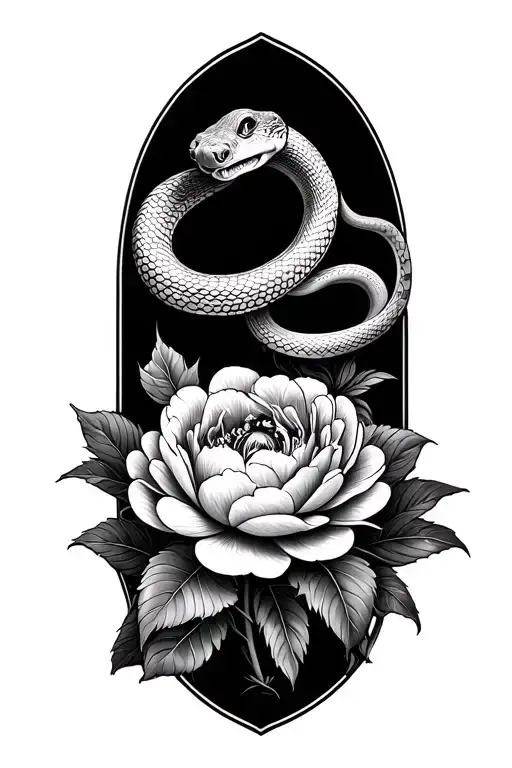 Snake Floral Peonies