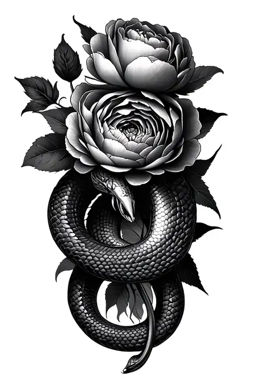 Snake Hissing Floral Peonies