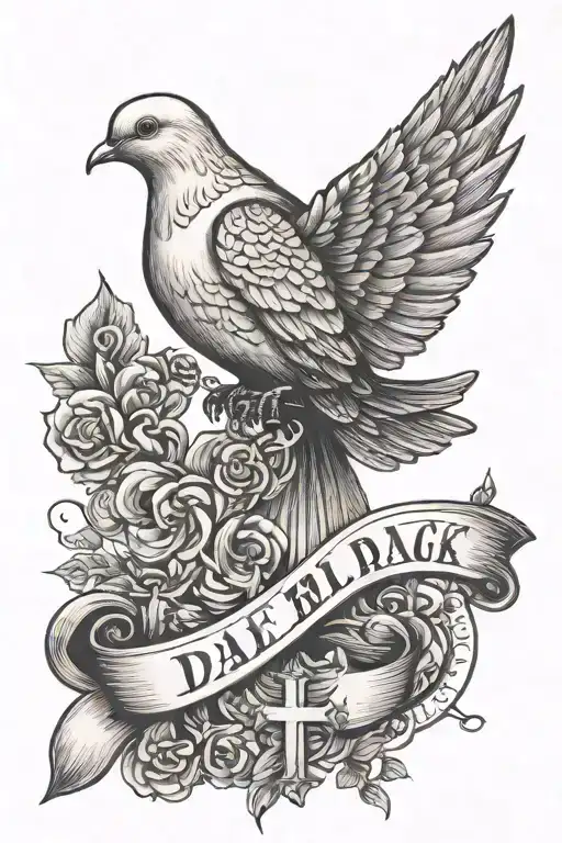 Dove And Cross With The Word Dale