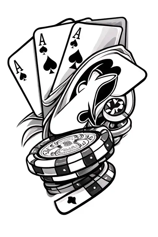 Gambling Themed Tattoo Design Inspired