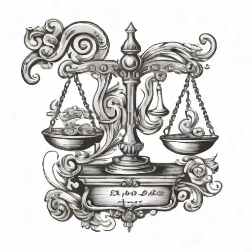 A Libra Scale With Rap Icons On One Side And Music Notes On The Other