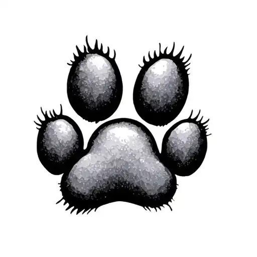 Paw Print In A Love Heart