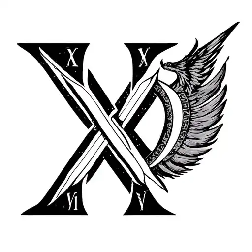 Roman Numeral Xi Xxix Vi And Sagittarius Symbol