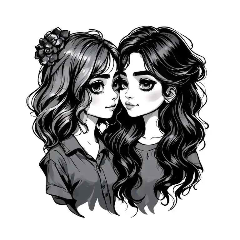 Best Friend Small Sketch Simple