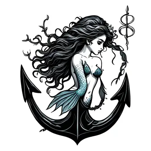 Mermaid On Anchor
