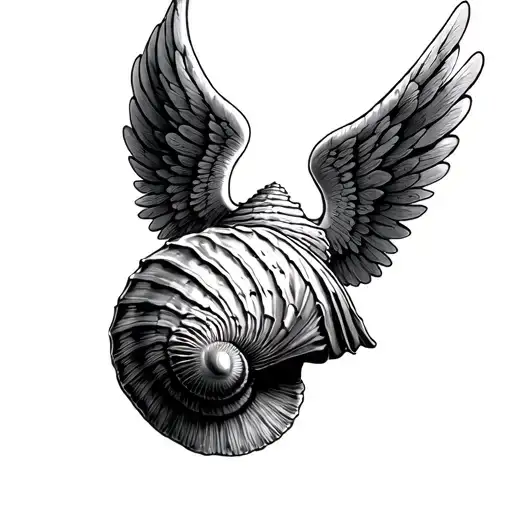Seashell With Angel Wings