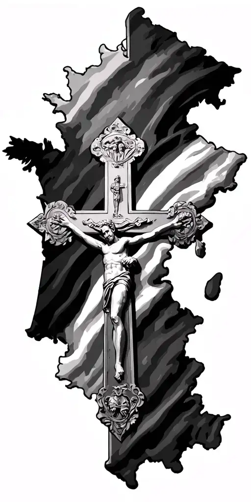 History Of France With Cross Of Christ
