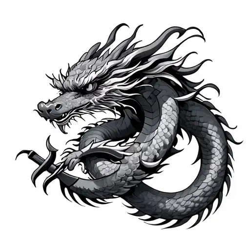 Japanese Dragon Wrapping Anchor