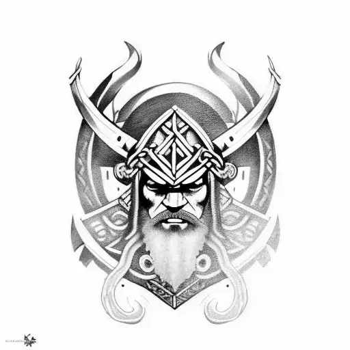 Design A Viking-inspired Tattoo Incorporating Elements Of Hip Hop Culture