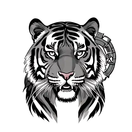 Tiger And Marine Corps And Timeless And Alone