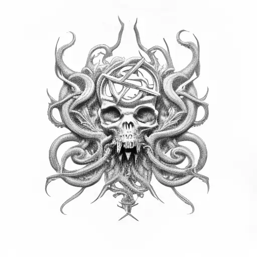 Gothic-inspired Typewriter With A Medusa Motif