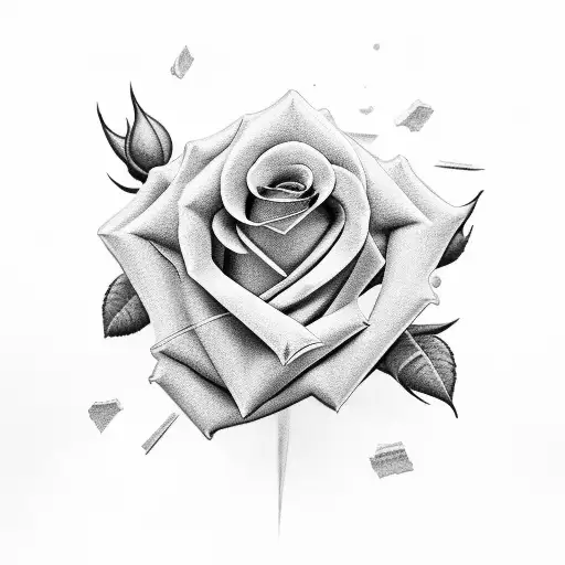 Aesthetic Rose And Gun